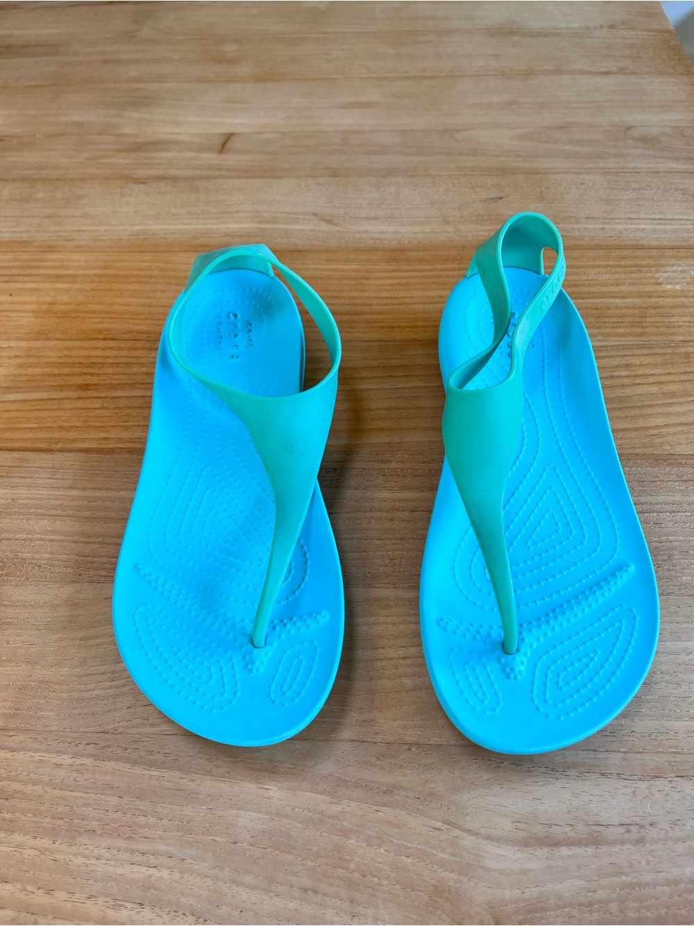 Crocs Sexi Serena Sandals Turquoise Aqua Blue - Size 9